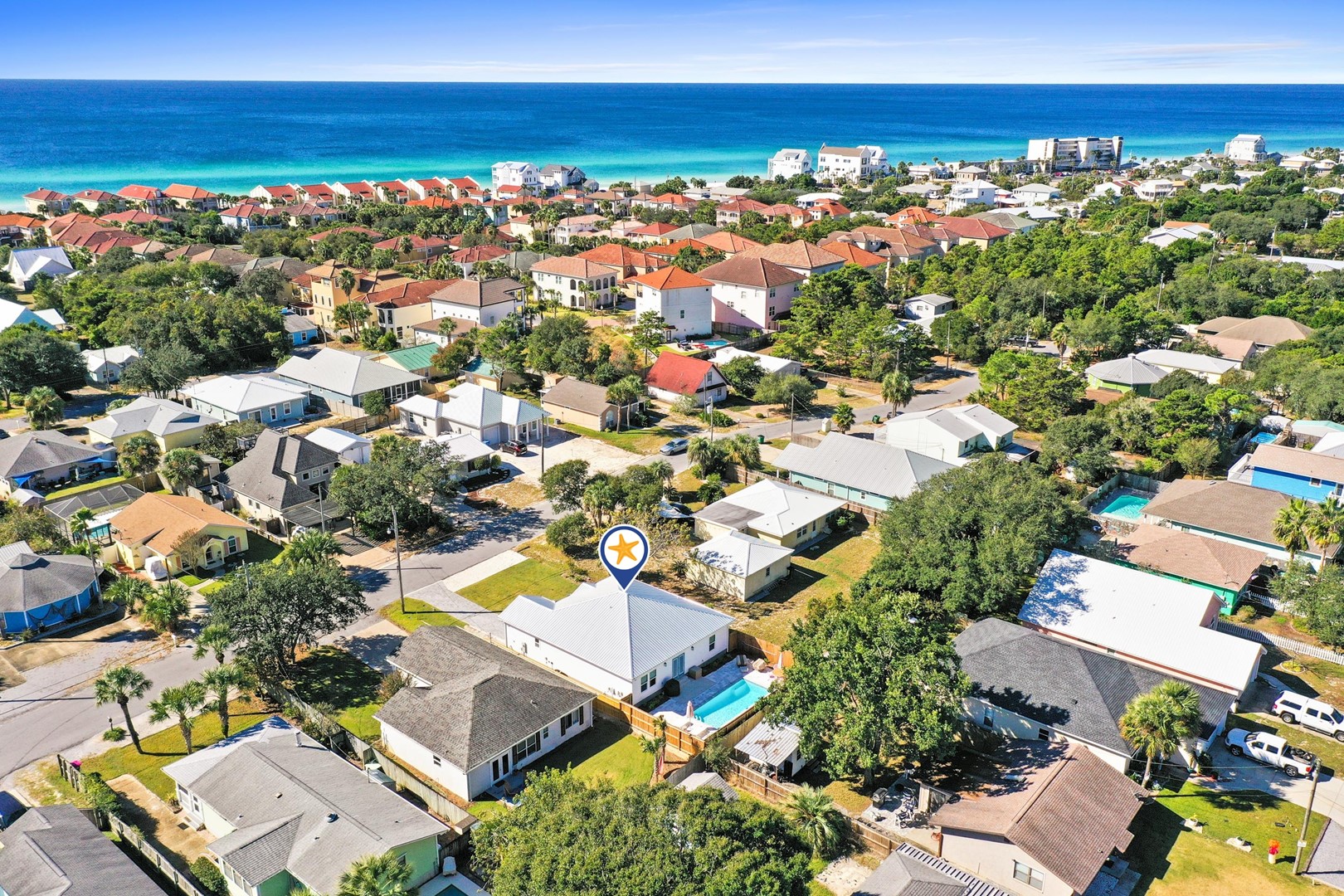 Aerial View - Short Walk or Bike Ride to Beach