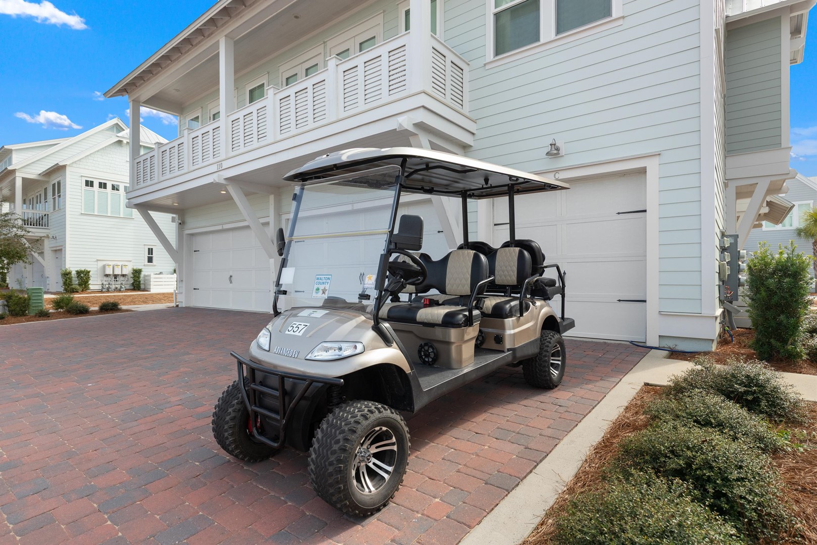 6 Seater Golf Cart Included with Your Rental!
