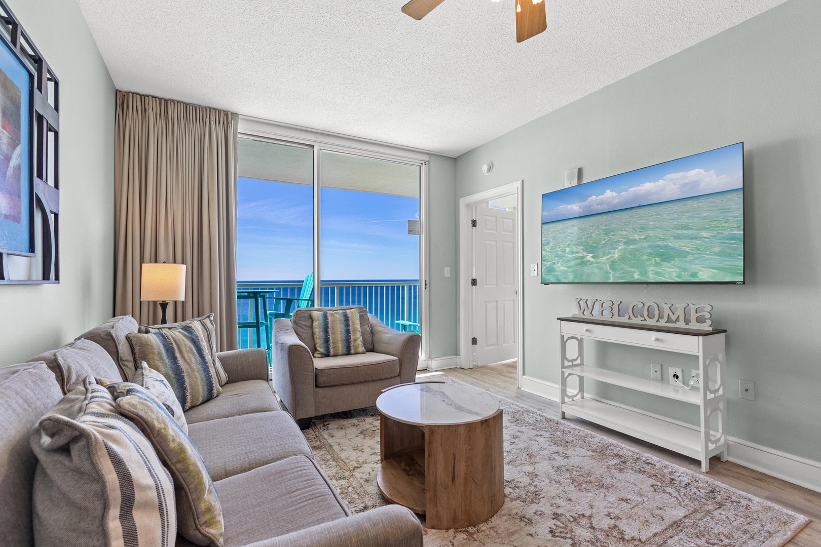 Living Area with Balcony