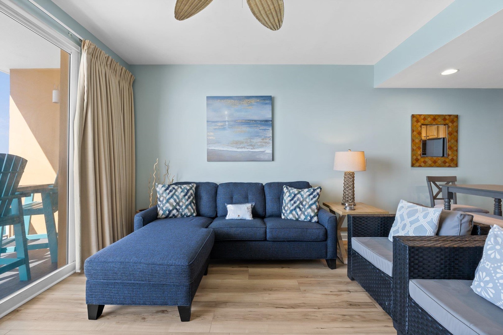 Living Area with Balcony