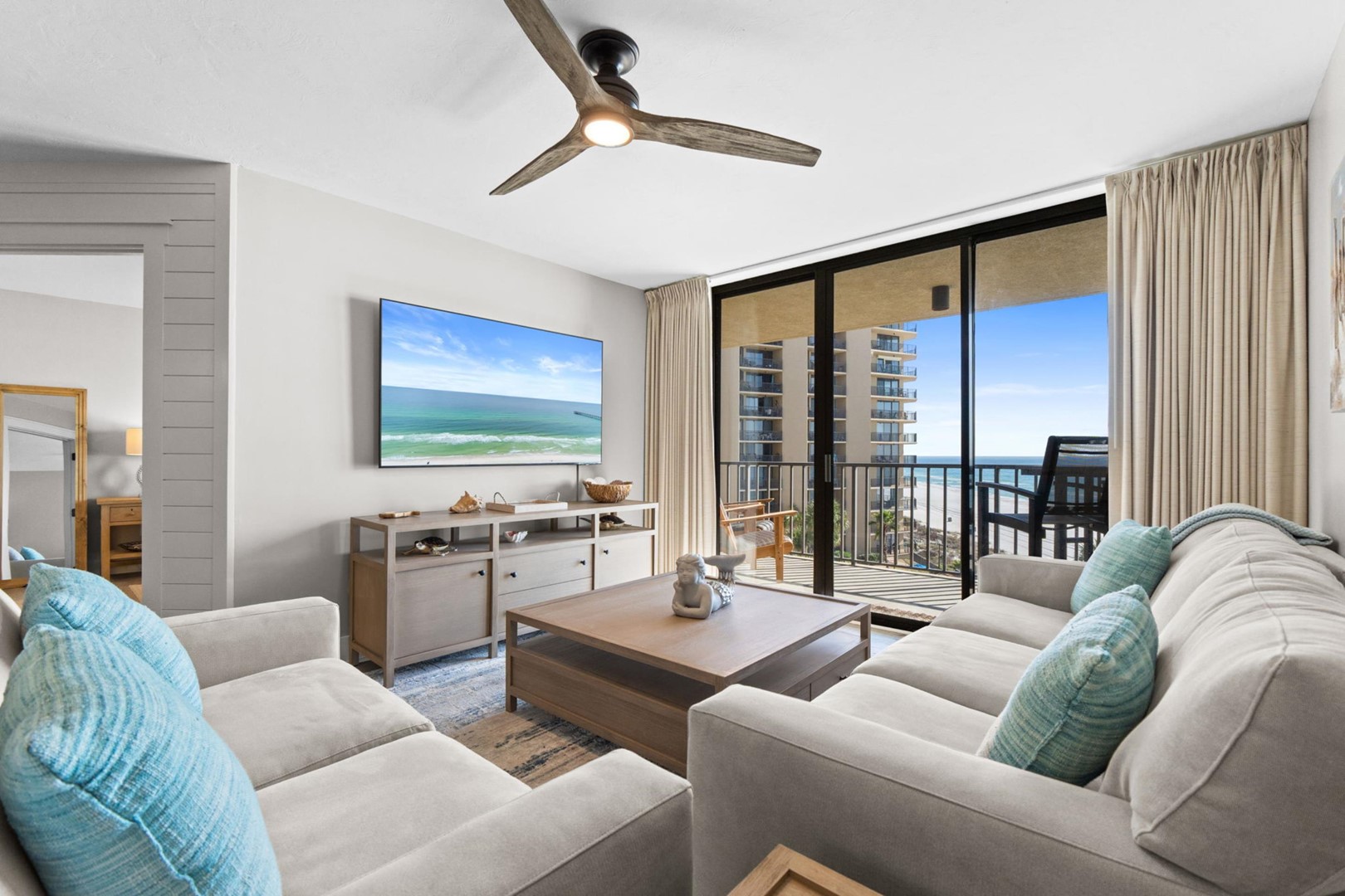 Living Area with Balcony