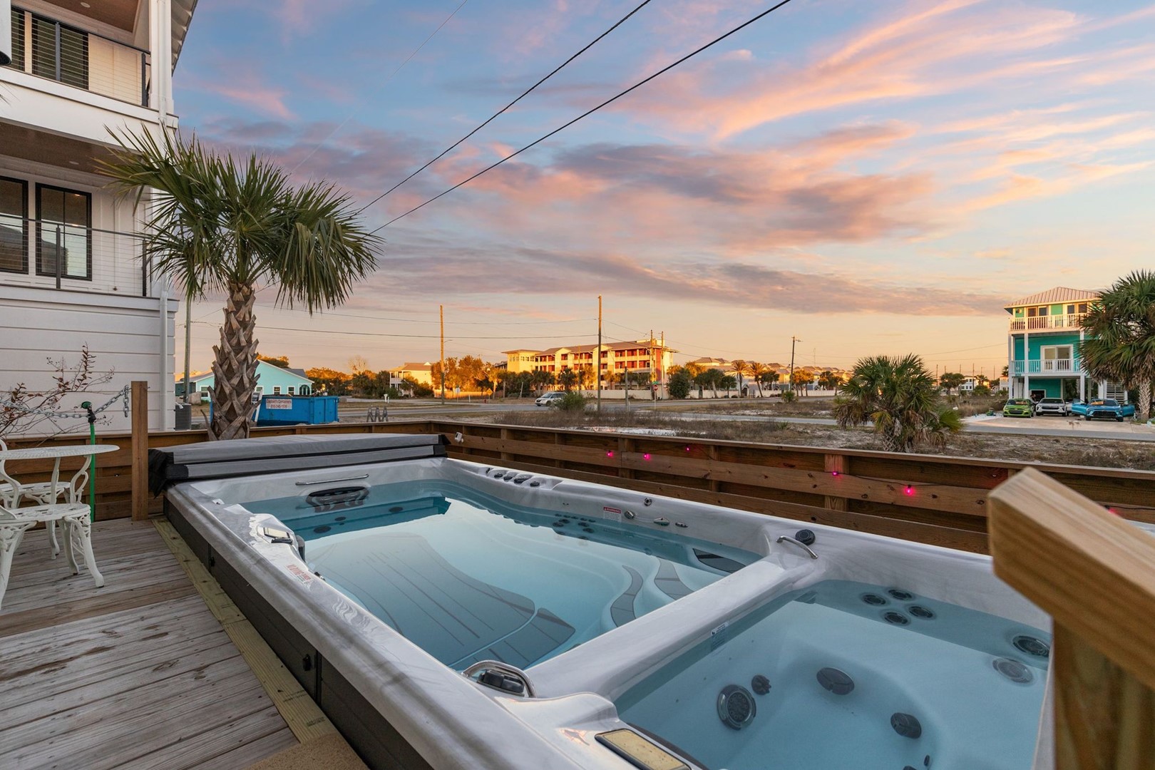 Shared Swim Spa and Hot Tub
