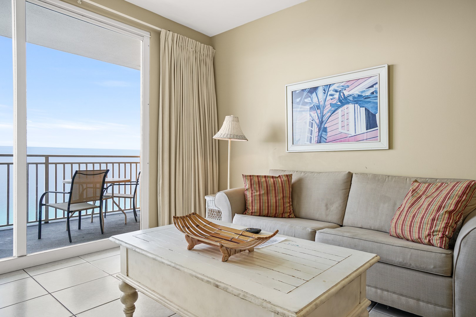 Living Area with Gulf Views