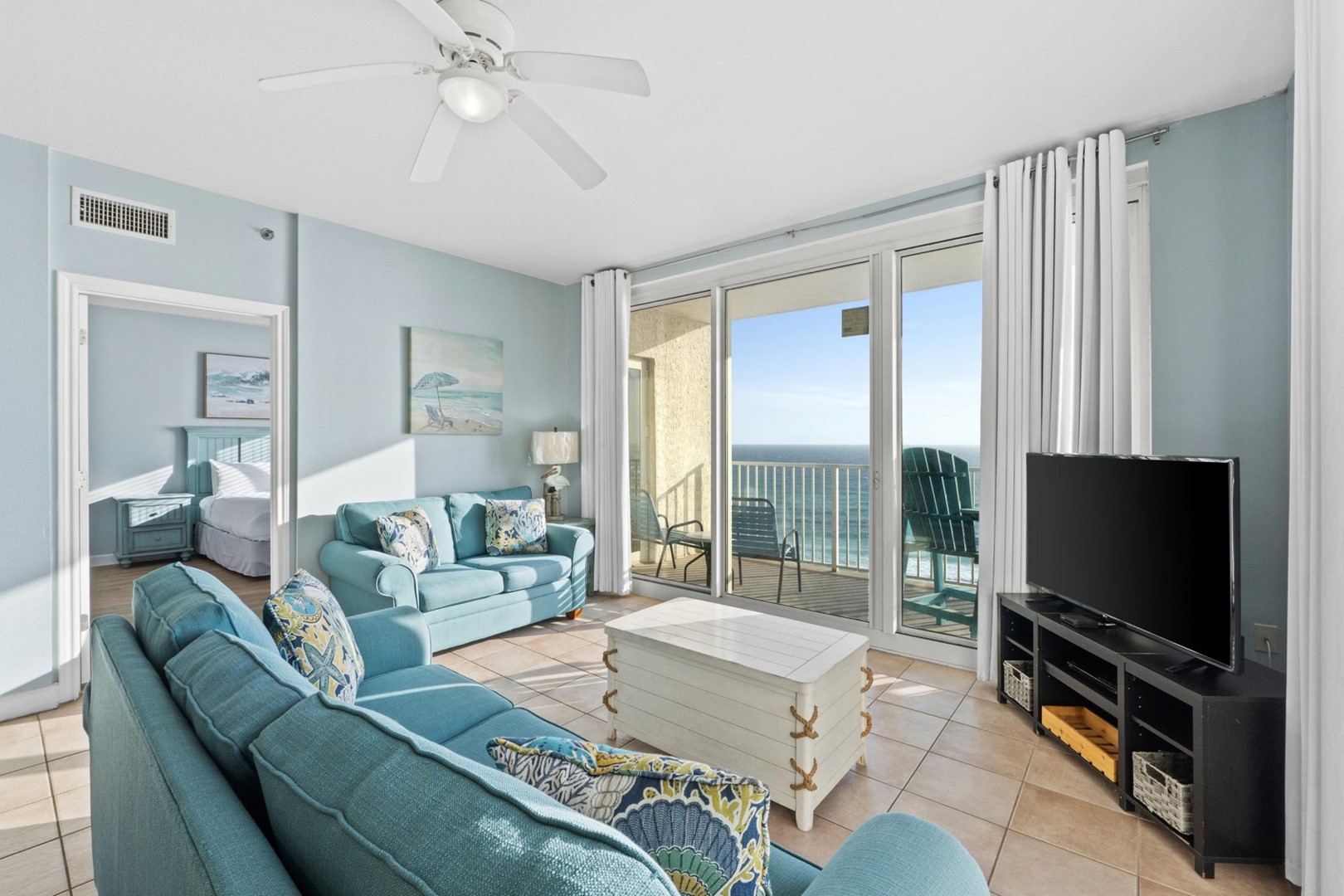 Living Area with Balcony