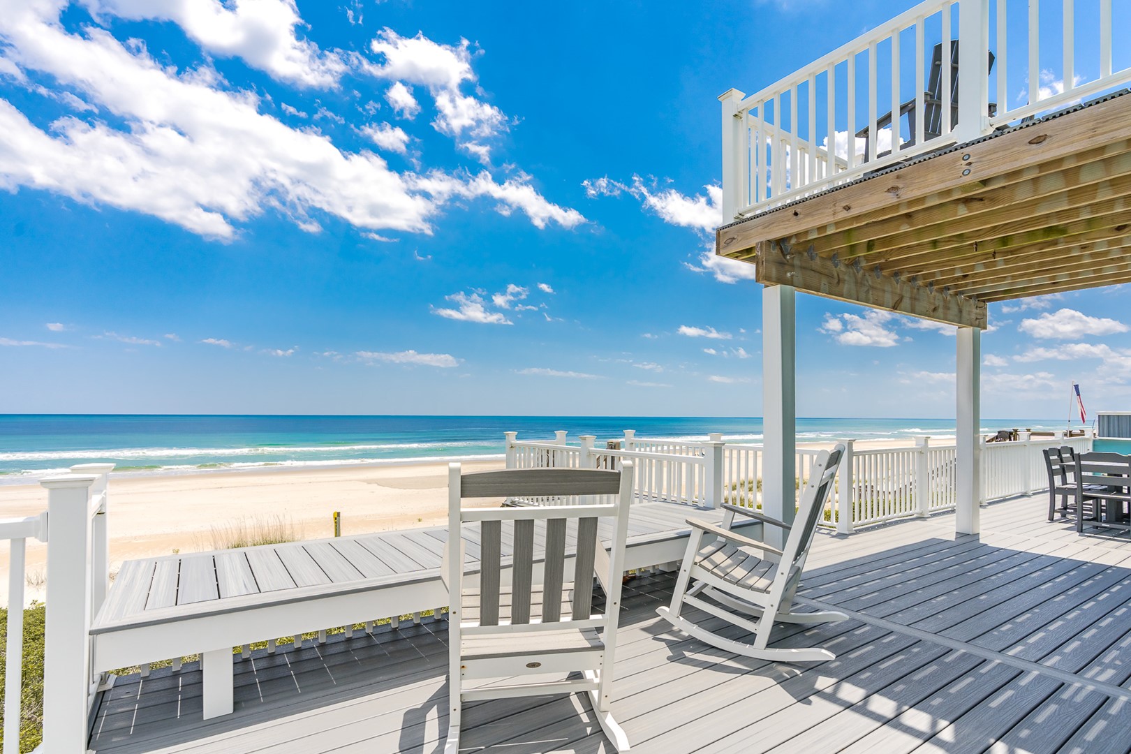Oceanfront Sun Deck with Partial Shade