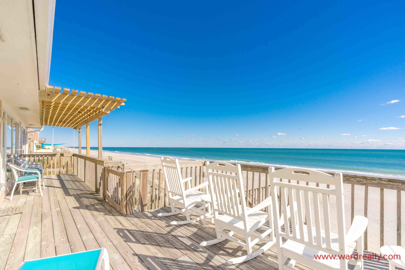 Oceanfront Deck with Pergola