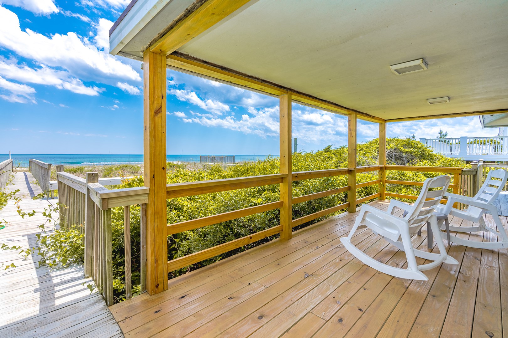 Covered Oceanfront Deck
