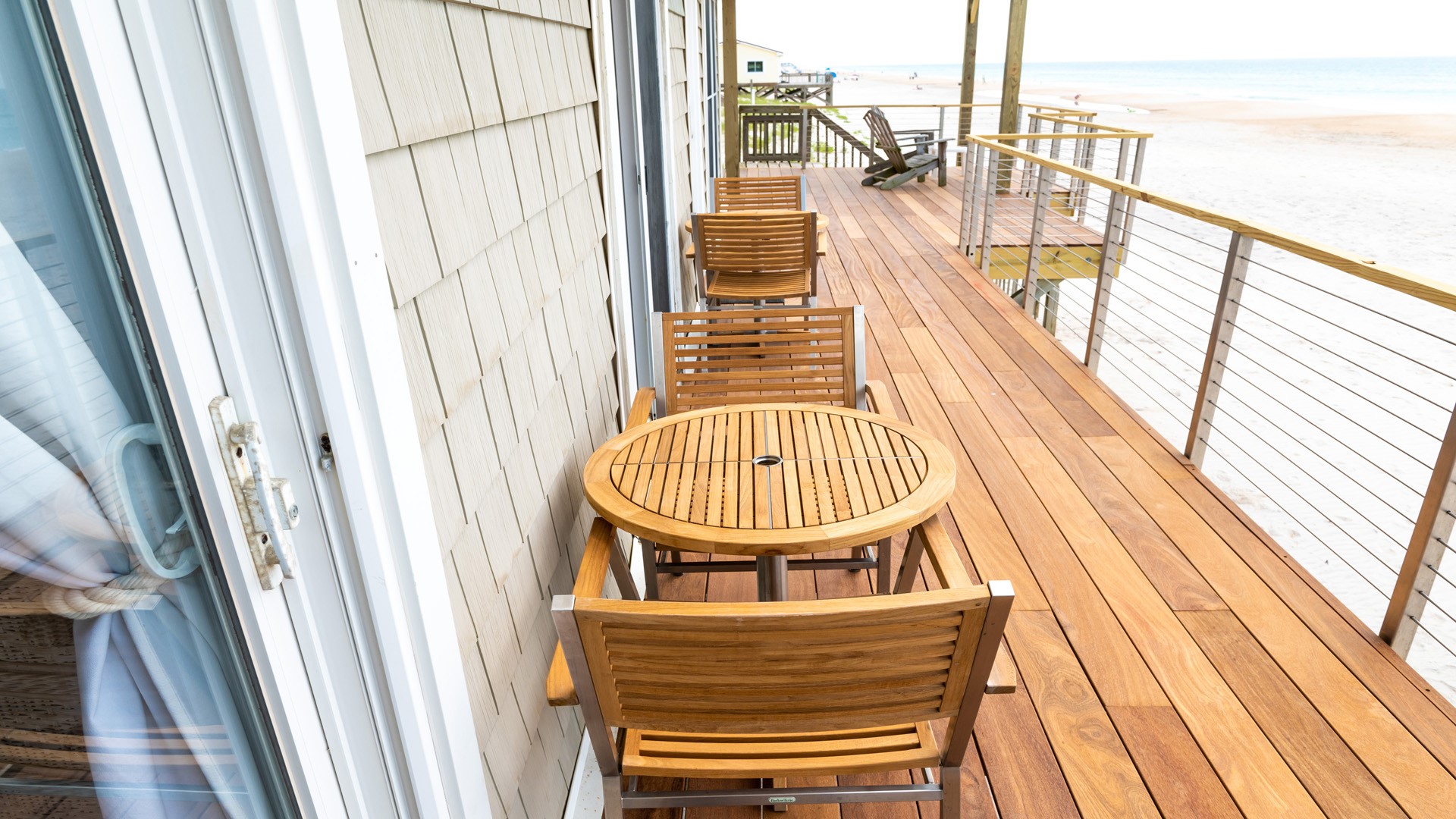 Oceanfront Sun Deck with Bistro Tables