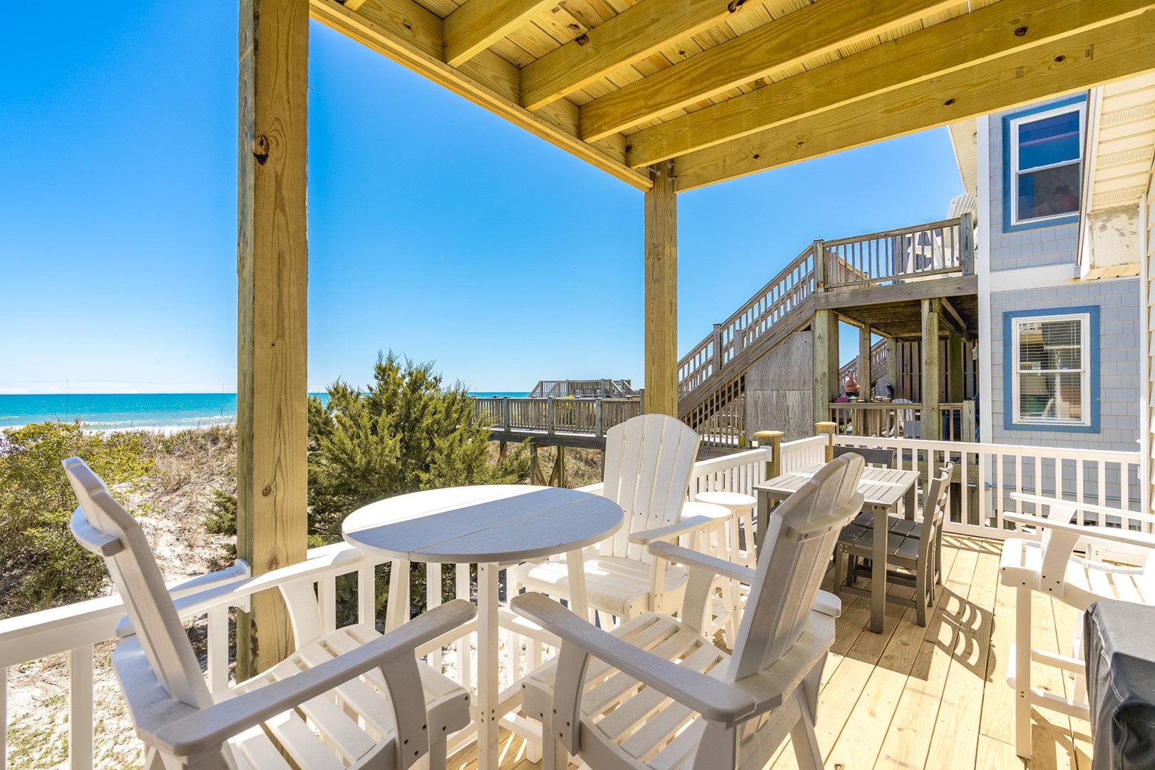 Oceanfront Sun Deck with Partial Covered Deck
