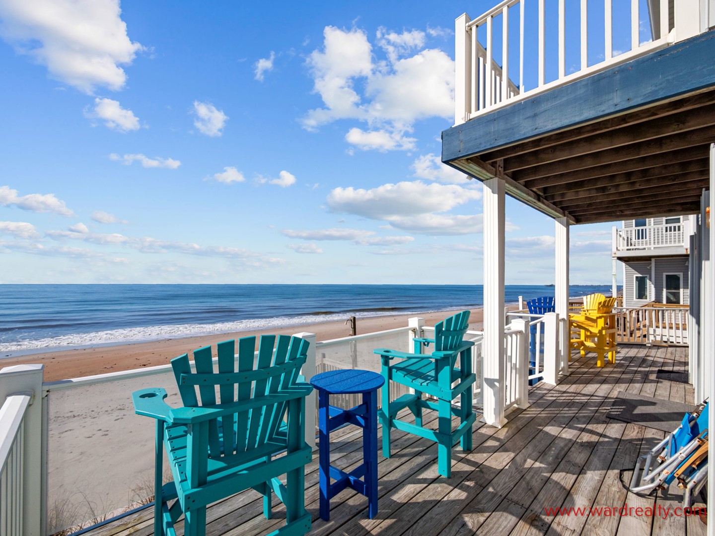 Partially Covered Sun Deck Along Oceanfront
