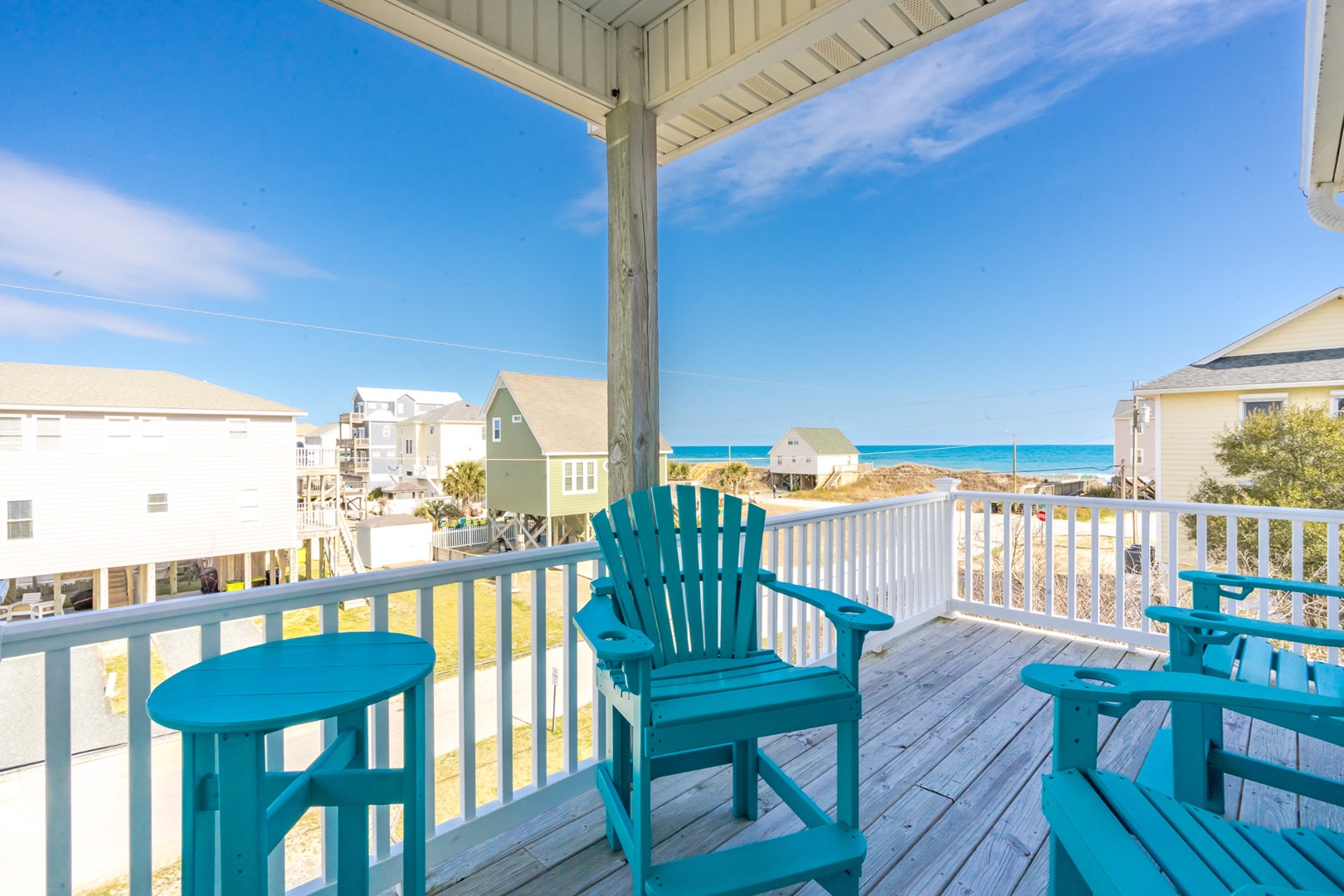 Top Floor Partially Covered Porch with Oceanviews
