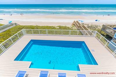 Top Deck View of Swimming Pool and Ocean